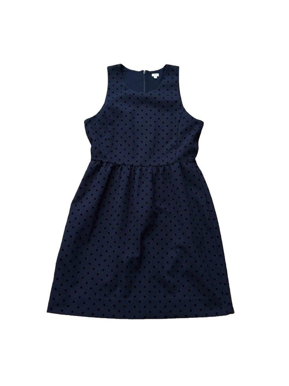 J.Crew Medium Black Polka Dot Sleeveless Fit & Flare A-line Dress